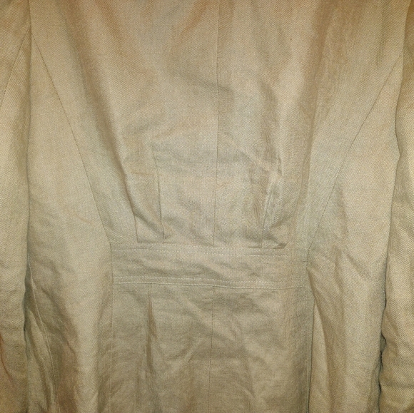 Women's 100% Irish linen Talbot's natural blazer size 2 - Picture 3 of 5